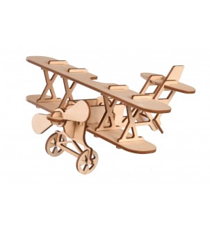 Drewniany model puzzle 3D samolot do składania