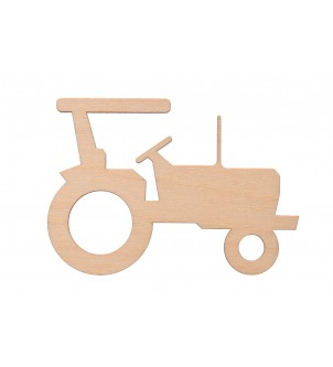 Traktor drewniany do decoupage