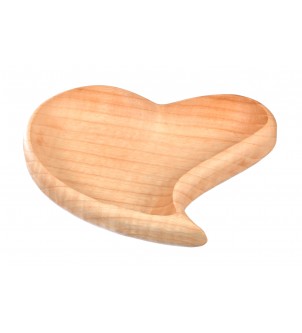 Miska serce drewniana na przekąski