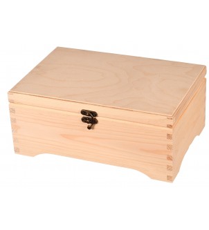 Pudełko drewniane z zapięciem RETRO