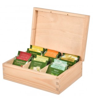 Pudełko drewniane na herbatę 6 przegród