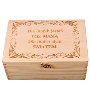 Pudełko drewniane prezent dla Mamy Grawer