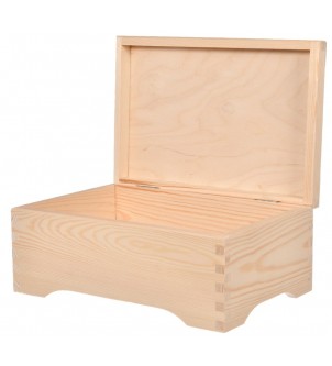 Drewniane pudełko 30x20x13cm szkatułka retro decoupage