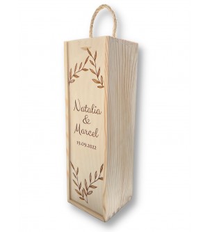 Drewniane pudełko na wino personalizowane