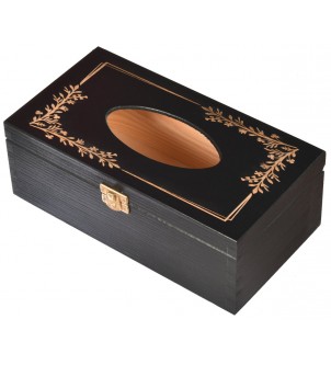 Drewniane pudełko na chusteczki czarne