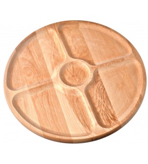 Drewniana deska obrotowa na przekąski