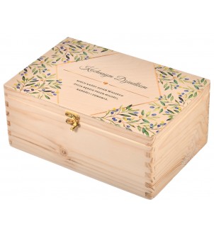Drewniane pudełko z nadrukiem prezent dla Dziadków
