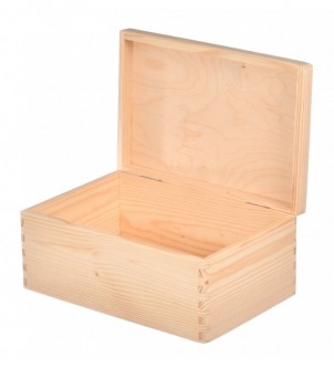 Pudełka drewniane z pokrywą 30x20x13cm pakiet 18sztuk