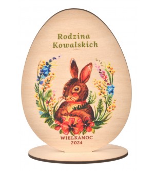 Wielkanocne jajko drewniane personalizowane