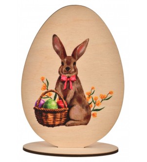 Jajko z zajaczkiem dekoracja wielkanocna 15cm