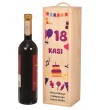 Prezent personalizowany na 18 urodziny pudełko na wino