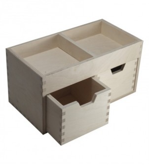 Pudełko drewniane z 2 szufladami do decoupage