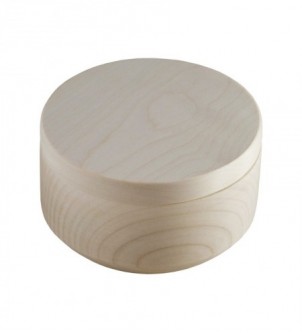 Drewniane pudełko okrągłe z pokrywą