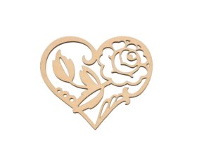 Serce dekor do decoupage 9x8cm