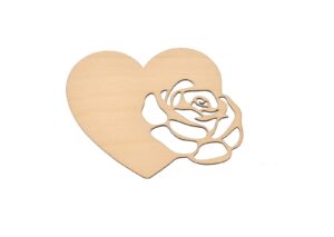 Serce ażurowe drewniana ozdoba