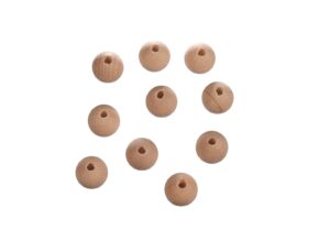 Drewniane korale 2cm komplet 10szt