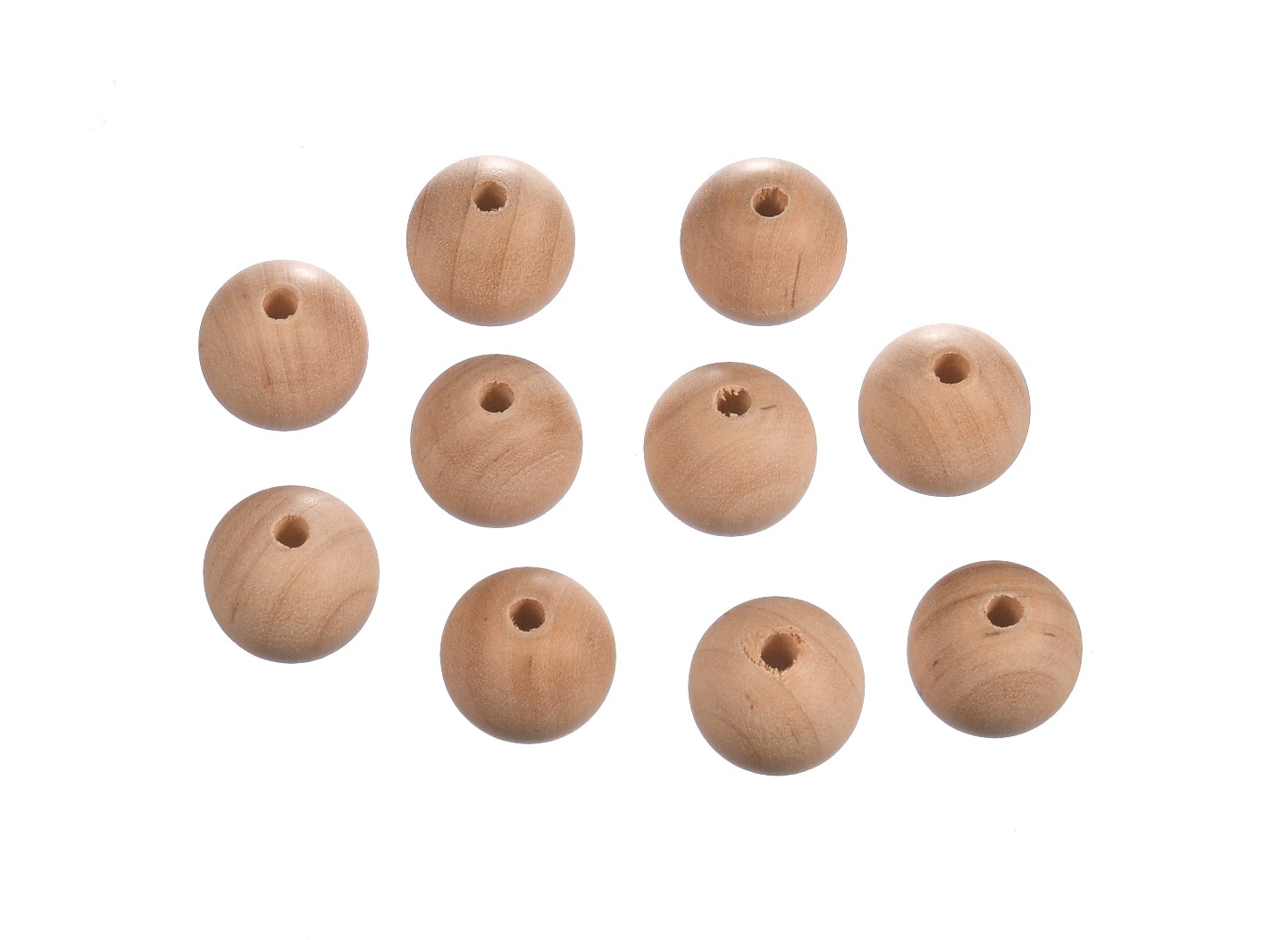 Drewniane korale 2,5cm komplet 10szt