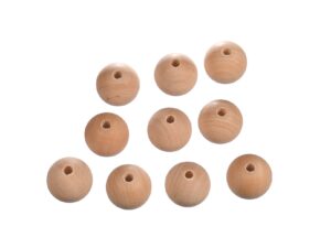 Drewniane korale 3cm komplet 10szt