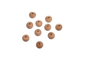 Drewniane korale 1cm komplet 10szt