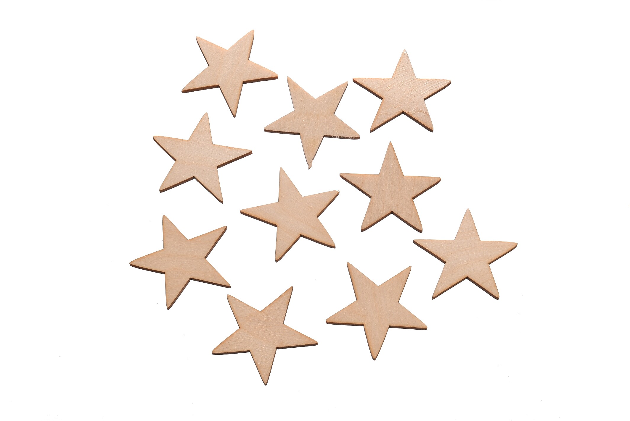 Drewniane scrapki gwiazdki komplet 10szt