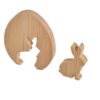 Jajko drewniane decoupage z zającem
