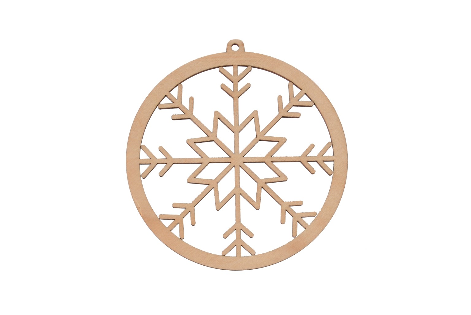 Drewniana świąteczna zawieszka ozdobna bombka