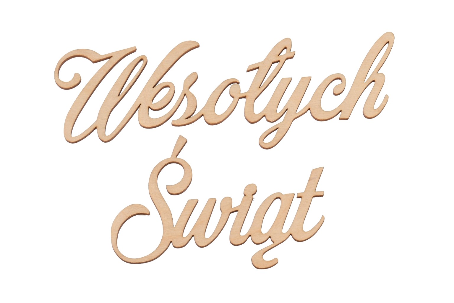 Drewniany napis "Wesołych Świąt" duży