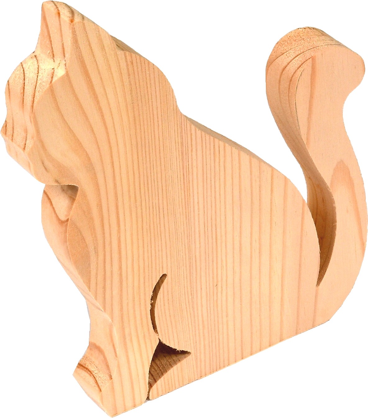 Dekor drewniany kot do decoupage