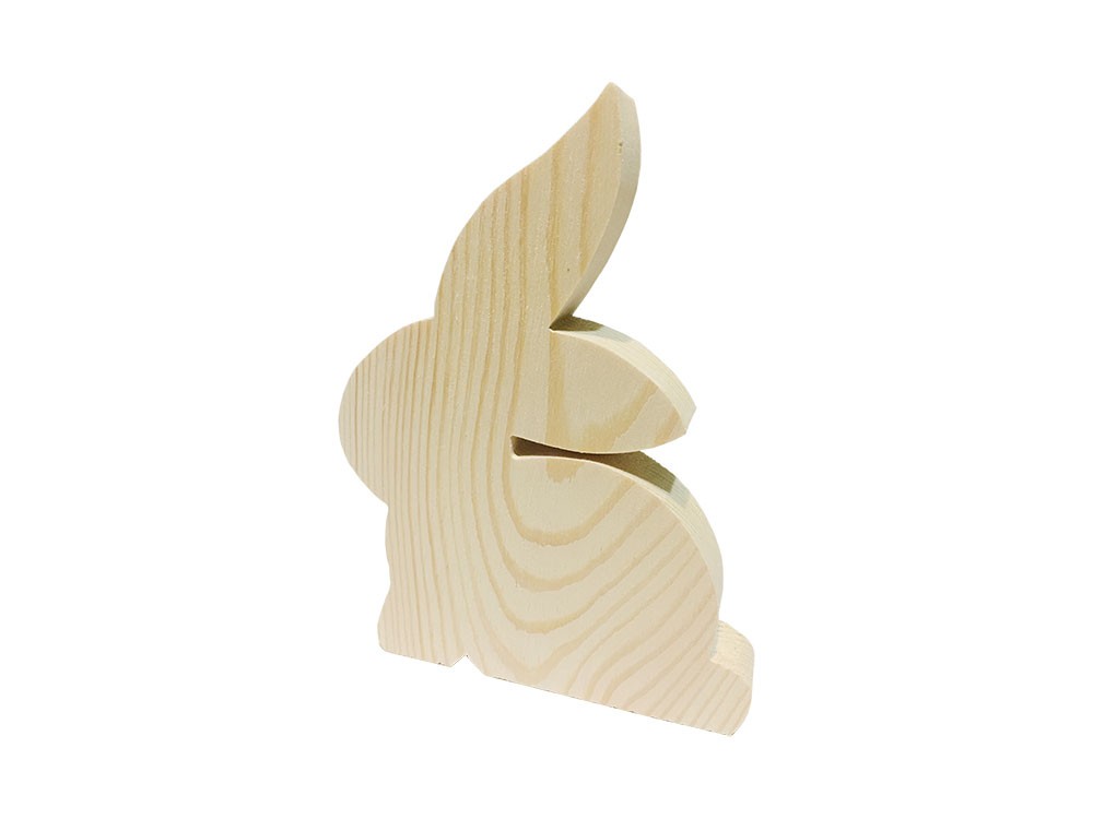 Drewniany dekor królik ozdoba wielkanocna