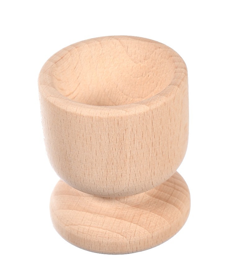 Kieliszek na jajko drewniany Decoupage