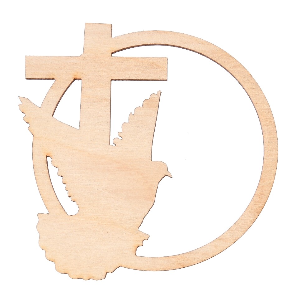 Drewniana ozdoba Pierwsza Komunia Święta dekor