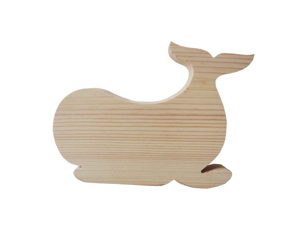 Drewniany dekor wieloryb
