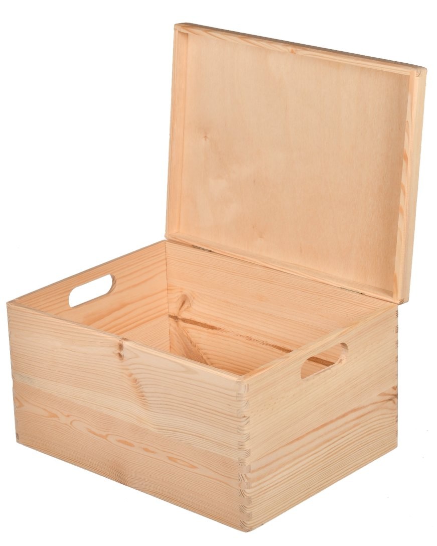 Skrzynka drewniana z pokrywą 40x30x23cm