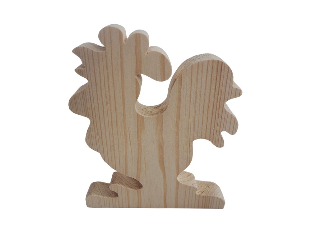 Drewniany kogut dekoracja