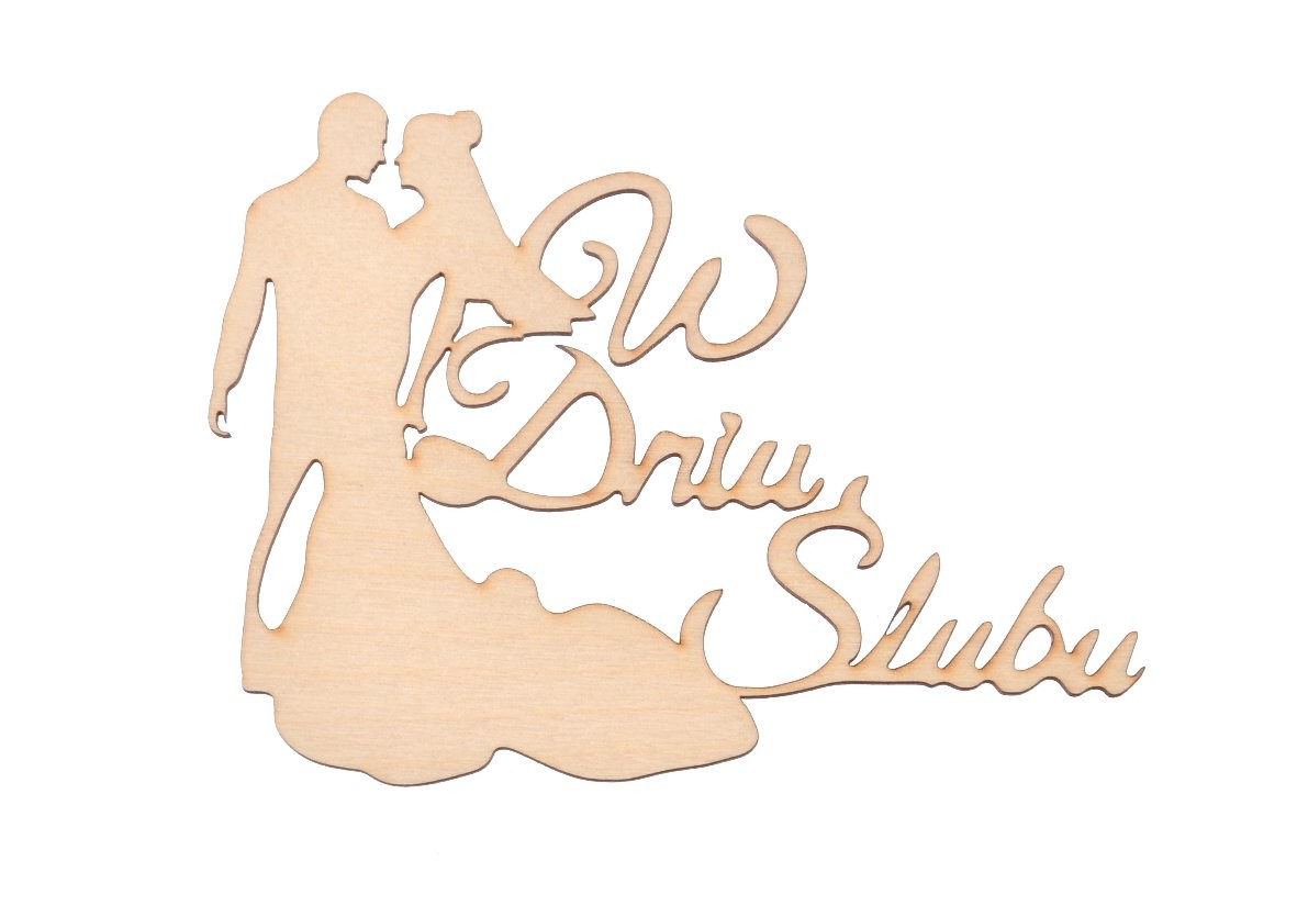 Drewniany dekor ślubny para młoda Ślub Wesele