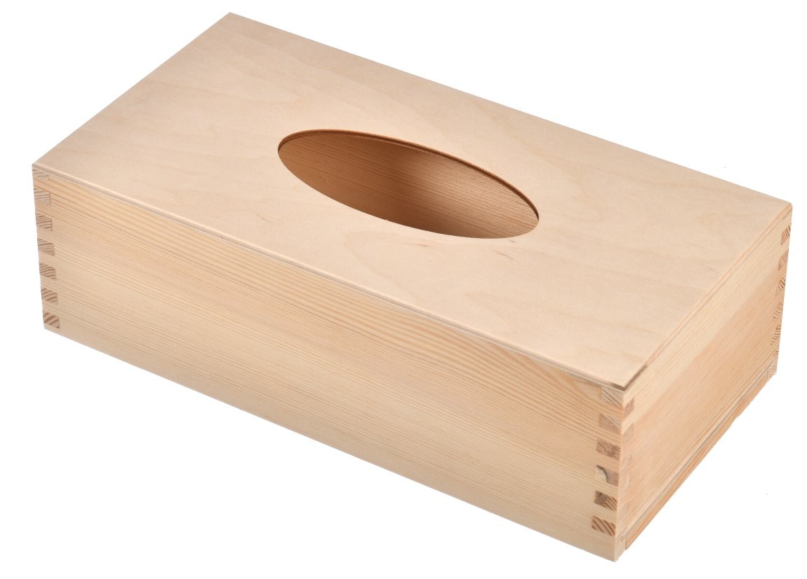 Pudełko drewniane na chusteczki do decoupage