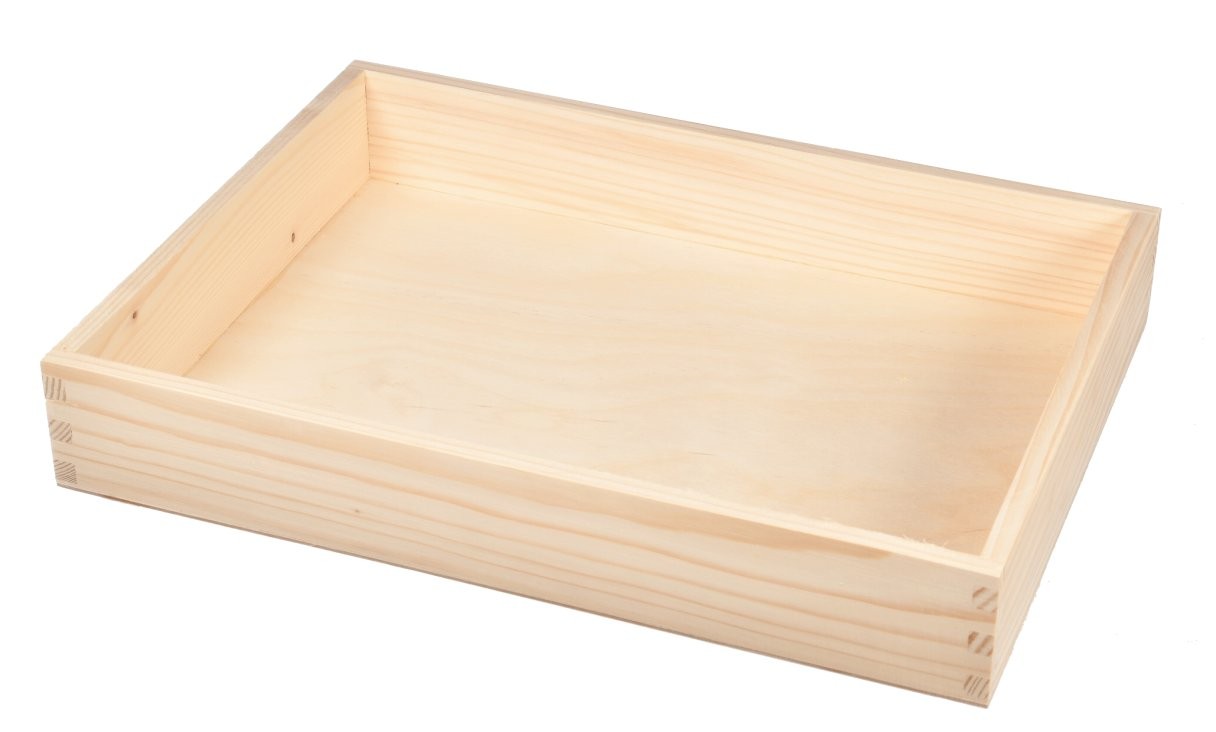 Taca drewniana tacka kelnerska 40x30x6cm