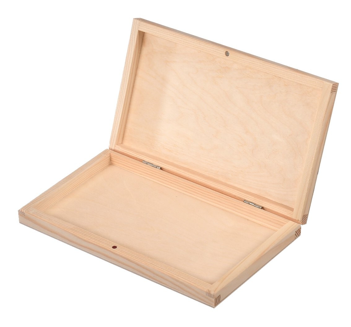 Drewniane pudełko na banknoty pieniądze