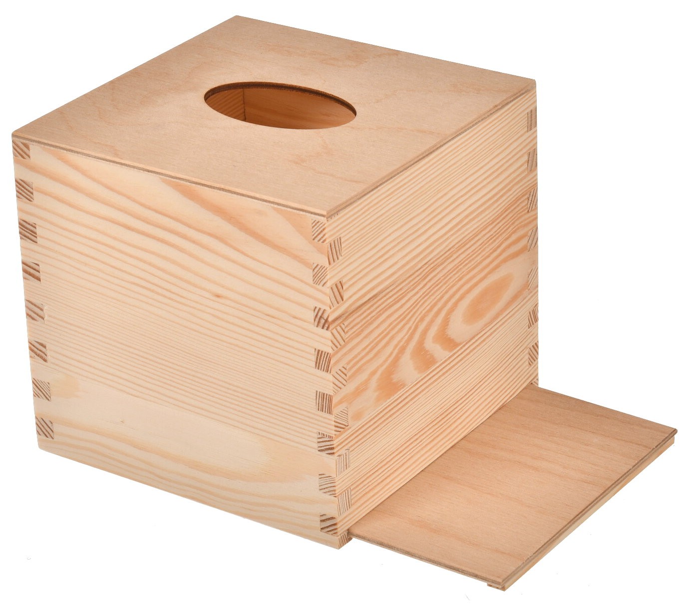 Drewniane pudełko na chusteczki kwadratowe