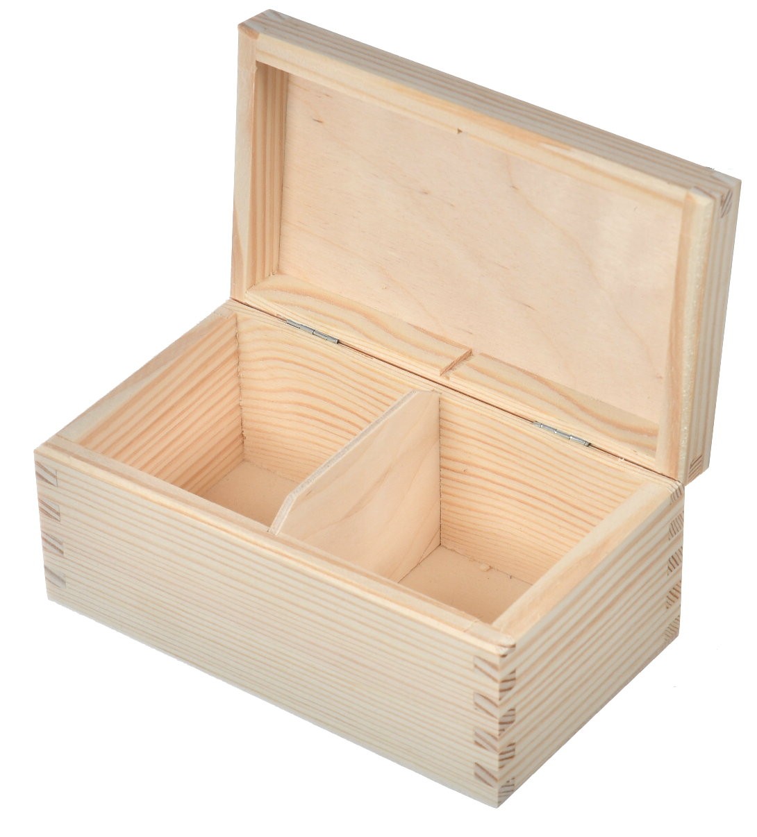 Drewniana herbaciarka z 2 przegrodami