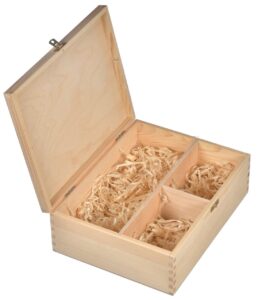 Skrzynka drewniana na whisky i 2 szklanki