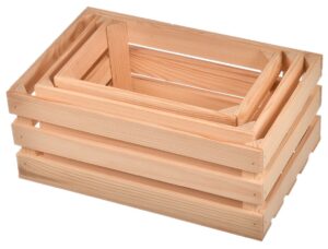 Drewniane skrzynki 3szt komplet opakowanie na prezent