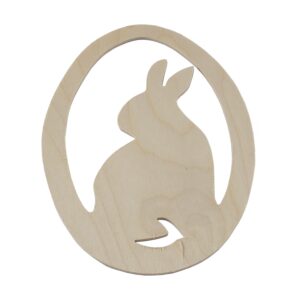 Drewniany dekor jajko z zającem