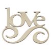 Love drewniany napis inicjał dekor