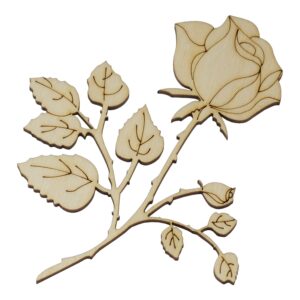 Róża dekor drewniany scrapki