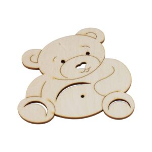 Miś drewniana dekoracja do decoupage