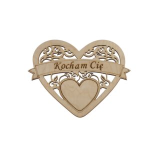 Serce drewniane dekor do decoupage 12cm