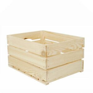 Drewniana skrzynka pojemnik na warzywa