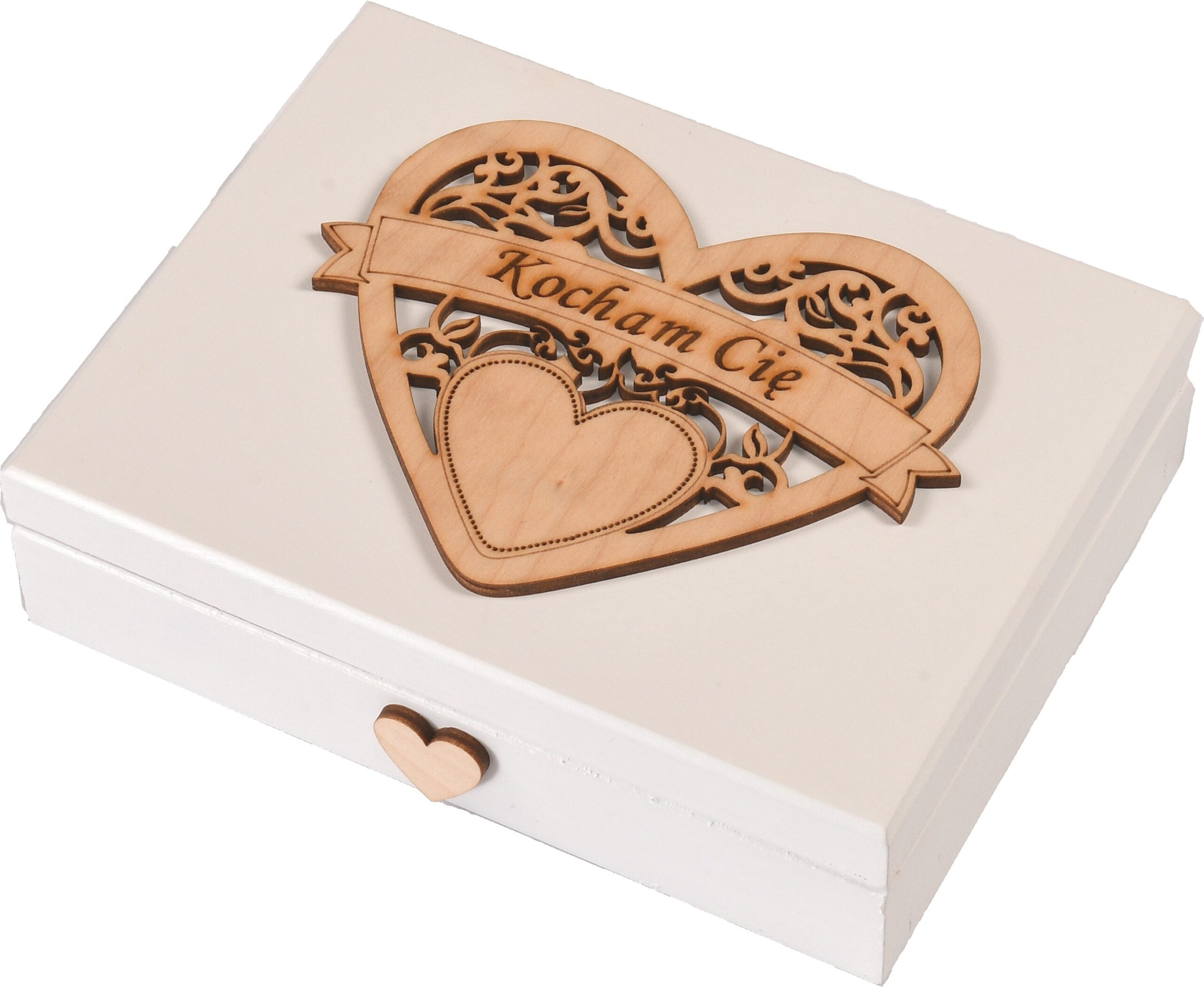 Pudełko na obrączki białe