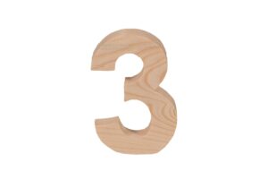 Cyferka z drewna 12cm